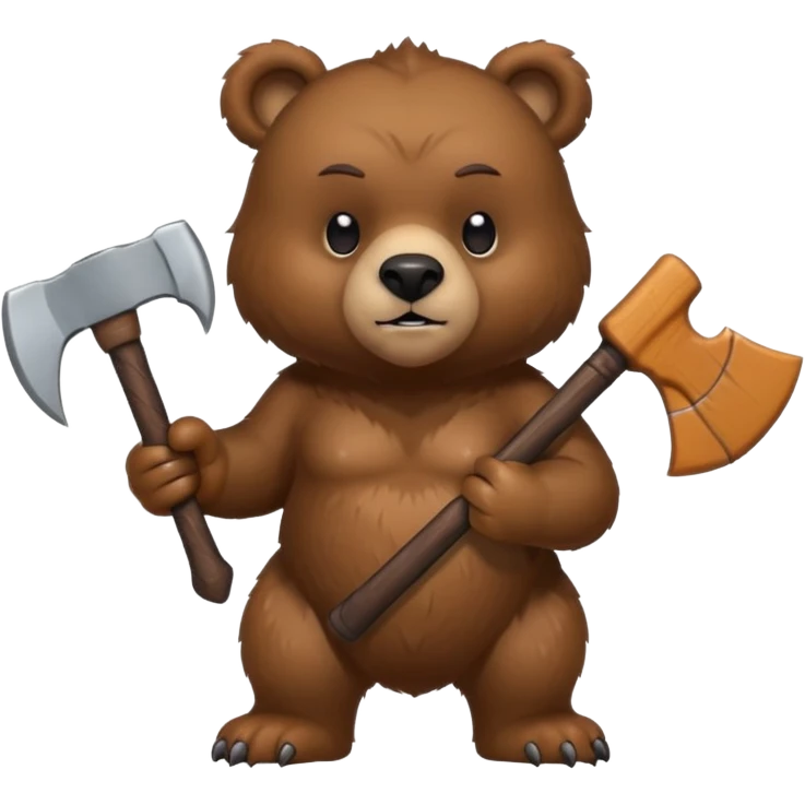 a bear with an axe  emoji