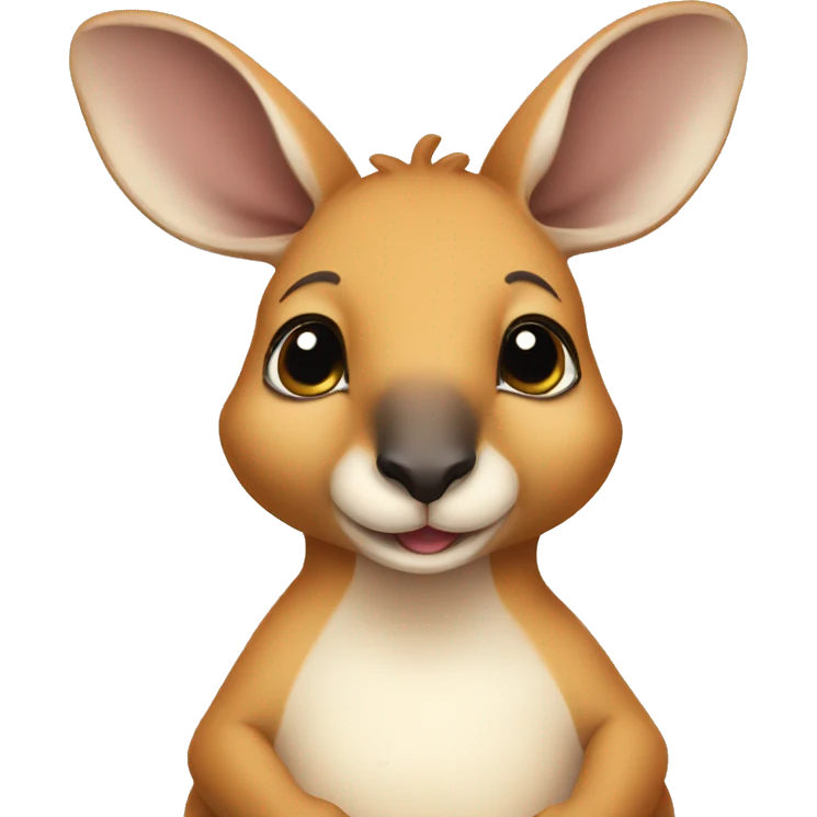 Cute little baby chubby Kangaroo emoji