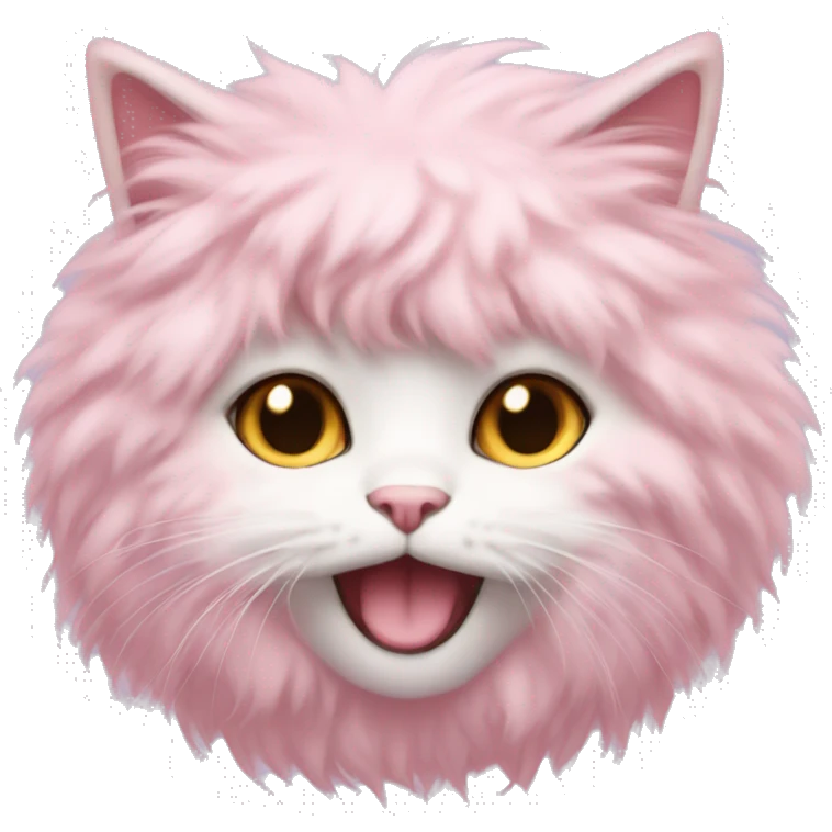 Can you make me an emoji of a fluffy cat in pastel pink? emoji