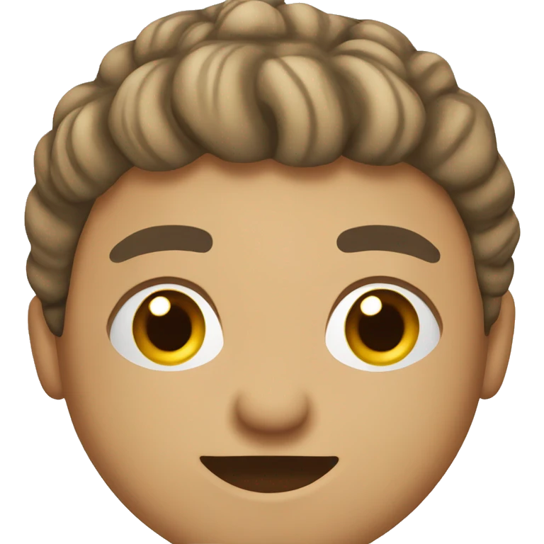 Calm male with snail hairband front of laptop  emoji