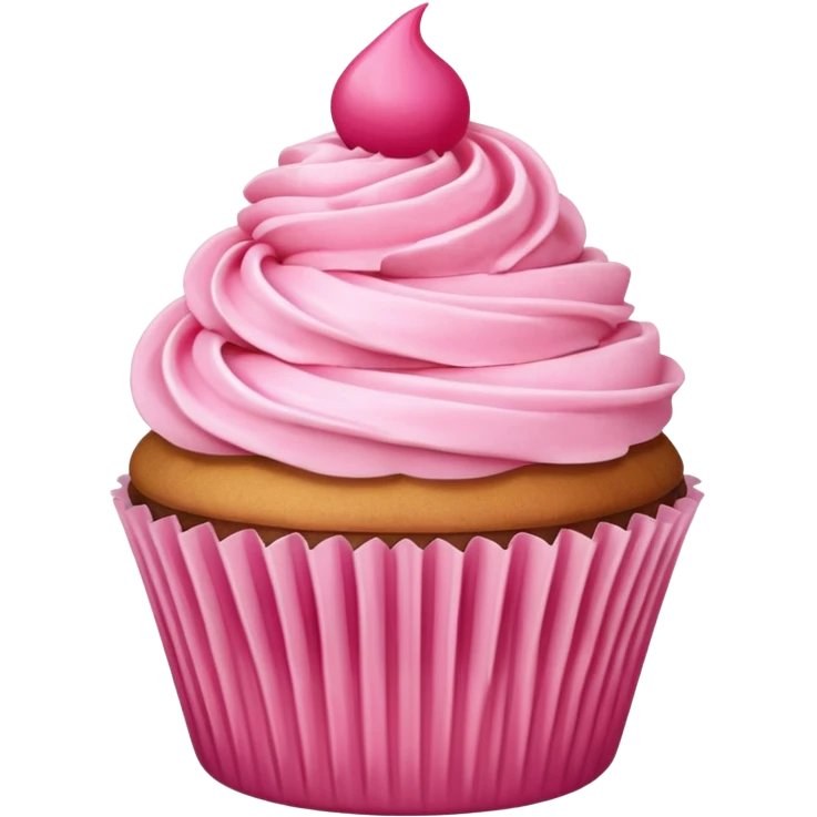 Cupcake with pink icing emoji