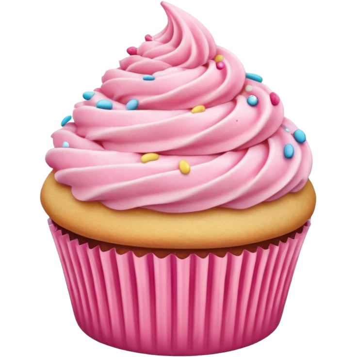Cupcake with pink icing emoji