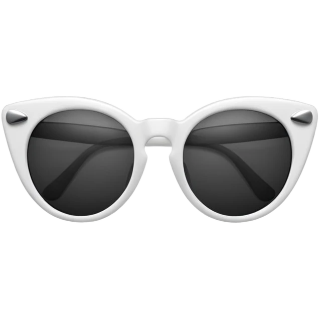 white catseye sunglasses with dark lenses emoji