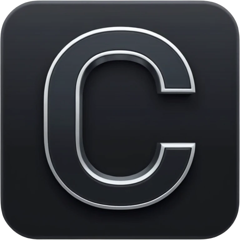 Font setting icon with letter C emoji