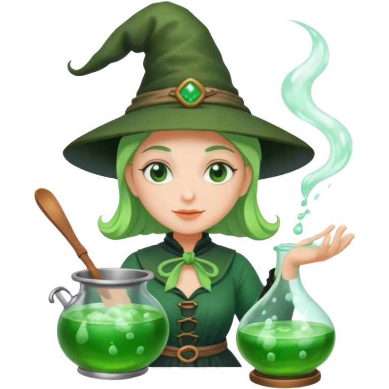 green witch cooking potion emoji
