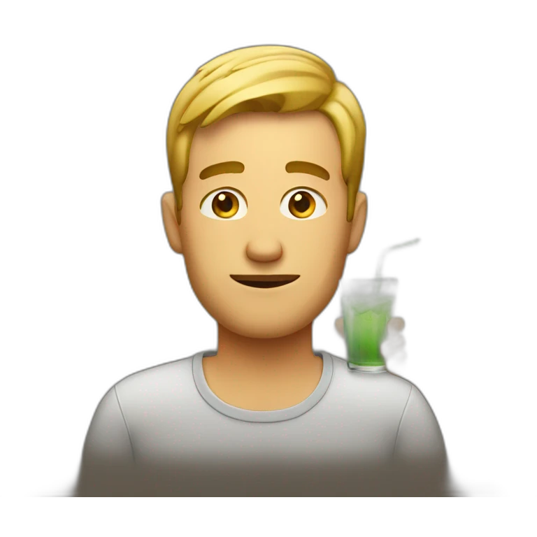 Drinking guy emoji