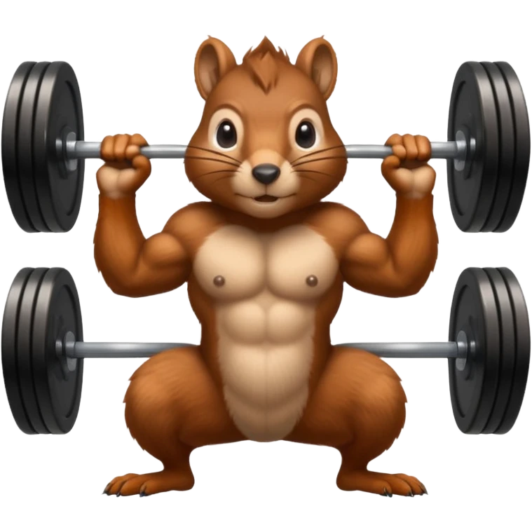 Squirrel dead lift emoji