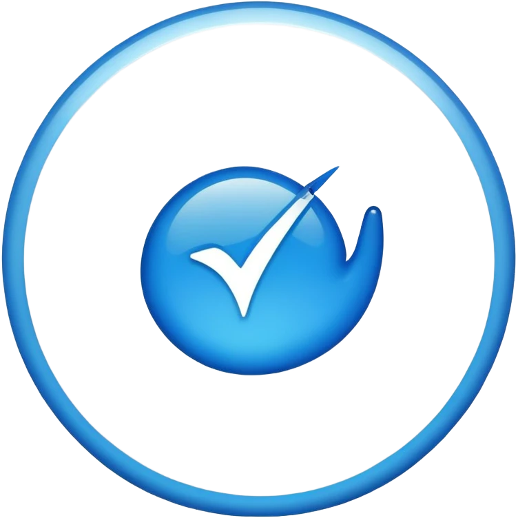 Blue tick tiktok emoji