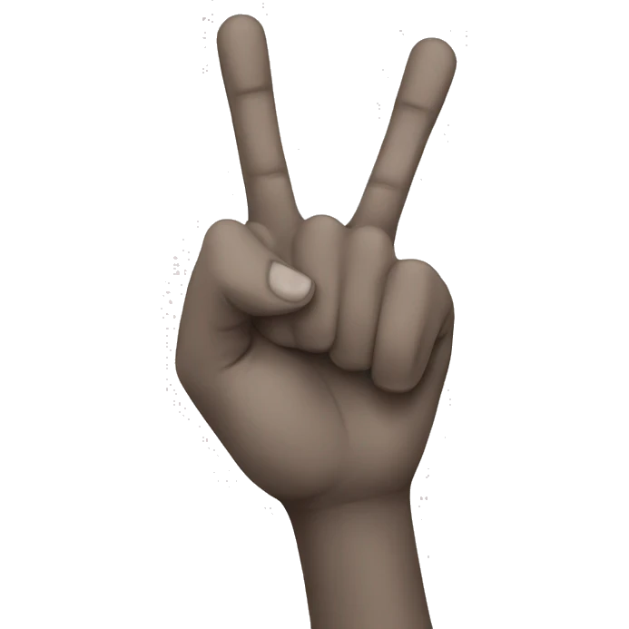 three fingers  emoji