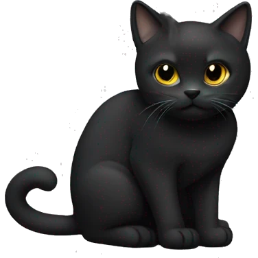 a black smoke cat emoji
