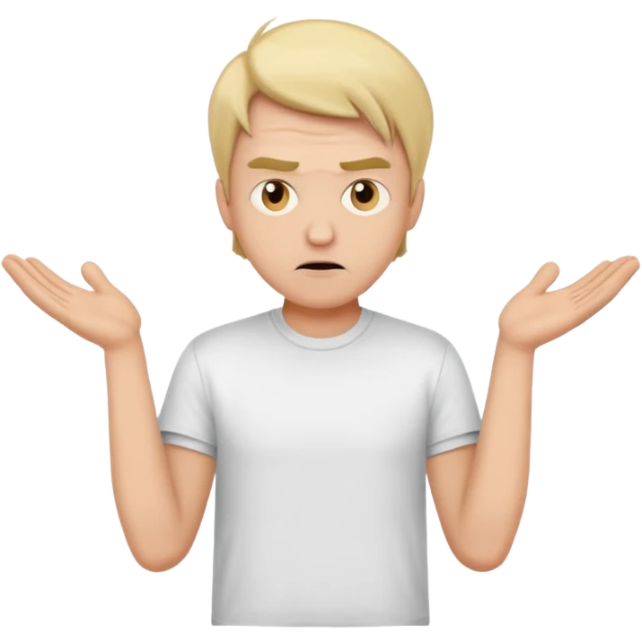 cool confused men person shrug pose emoji