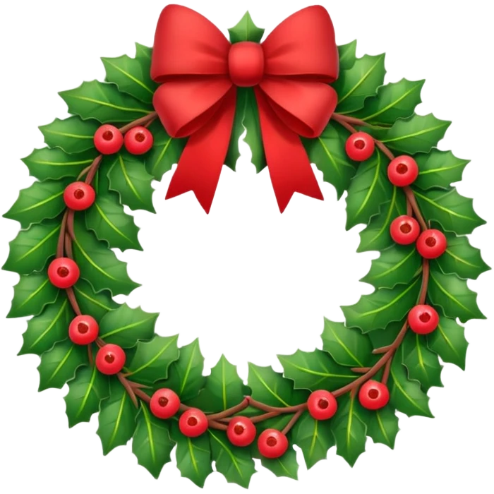 Christmas wreath emoji