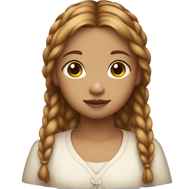 girl with light brown braids  praying  emoji