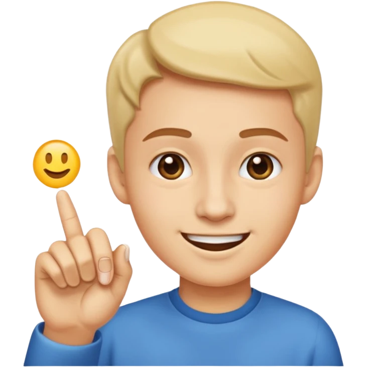 A classic emoji nose, no face, with a pointer finger touching the tip of it, combine these two 👆🏼👃🏼 emoji