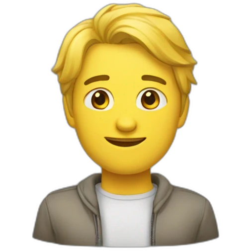 искусственный интеллект как желтый смайл emoji