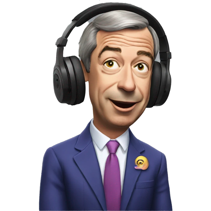 Nigel Farage listening to music  emoji