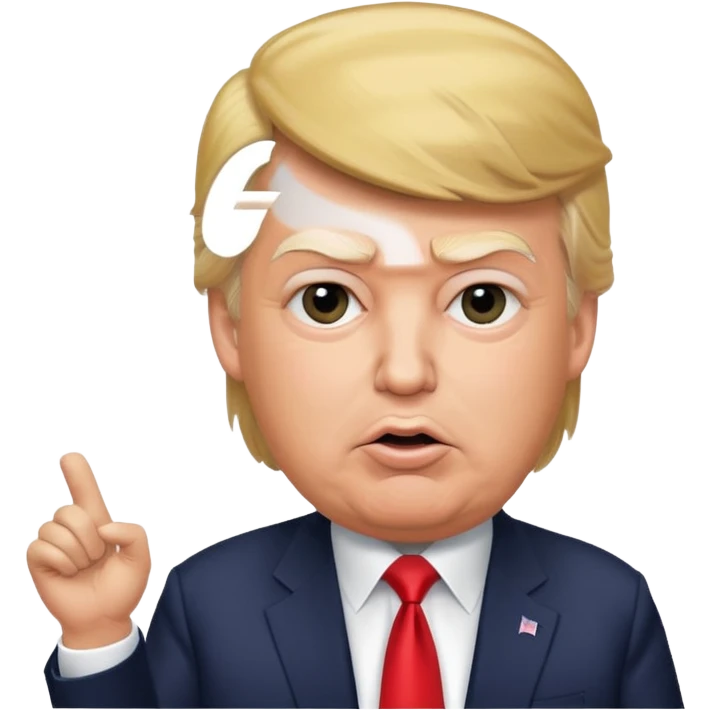 Donald Trump speaking at a rally emoji