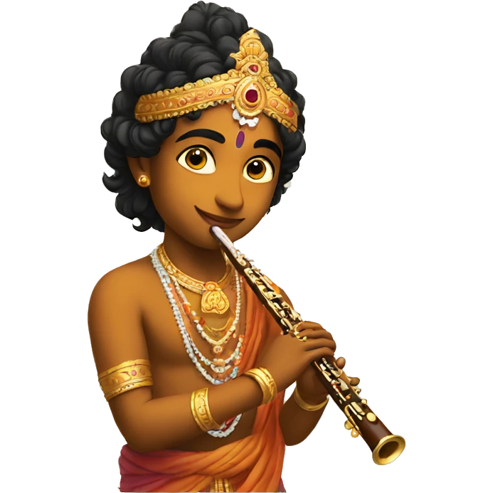  Little Krishna with flute emoji