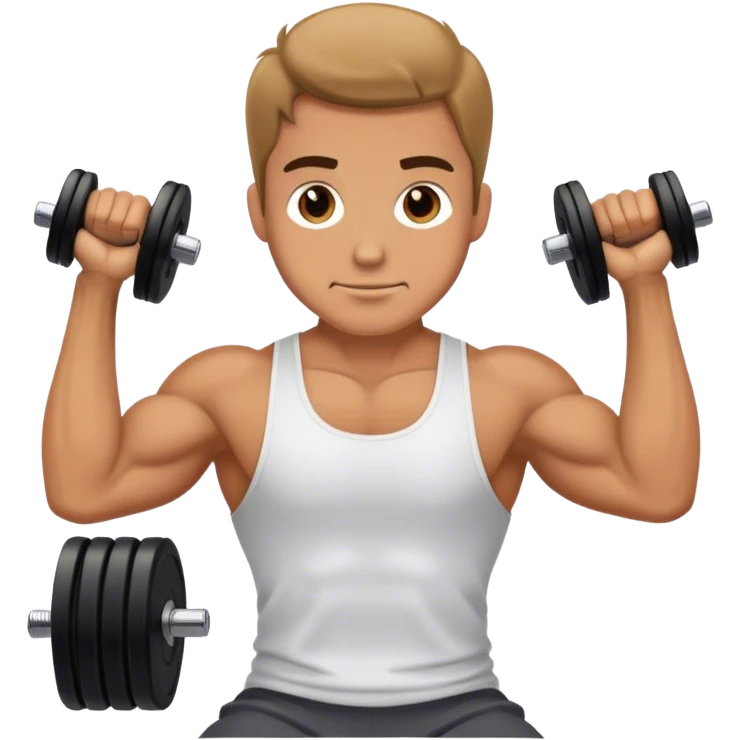 man weighted wrist curl emoji