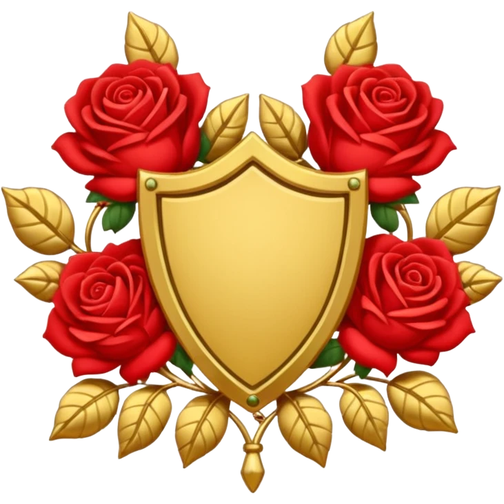brasão com rosas condessa vermelha emoji