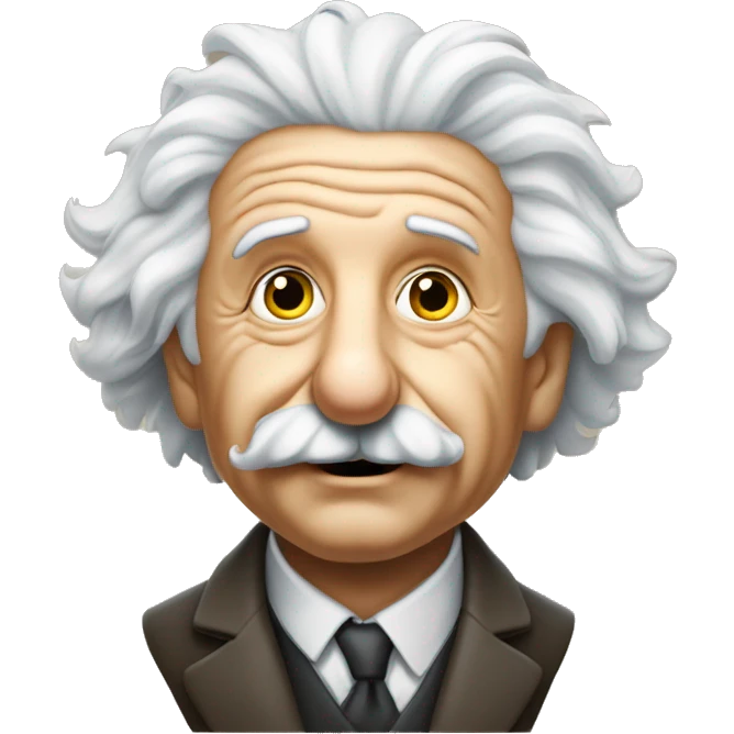 alber einstein vawes with hand emoji