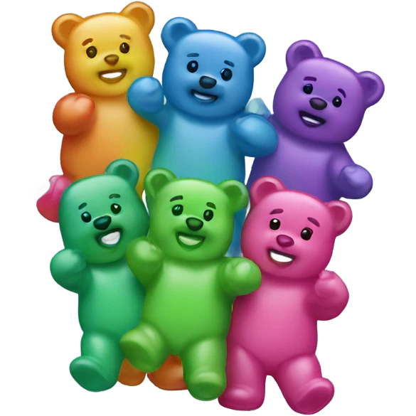 5 gummy bear family  emoji