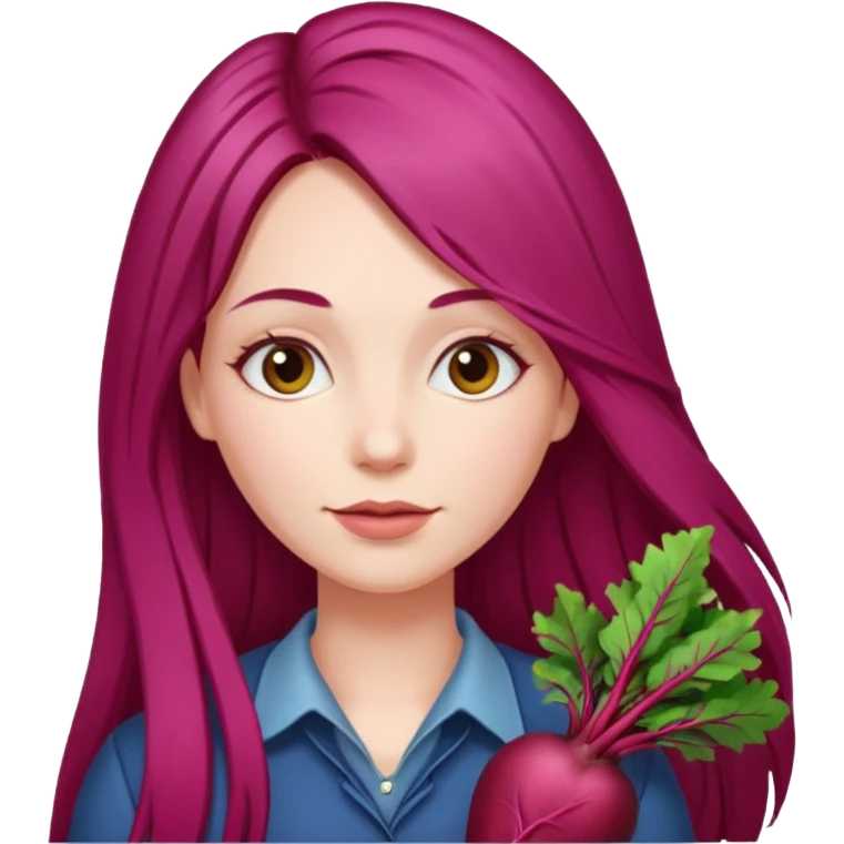 One woman medium length blond highlights hair
One man medium dark skin no hair One woman long beetroot colour hair  emoji