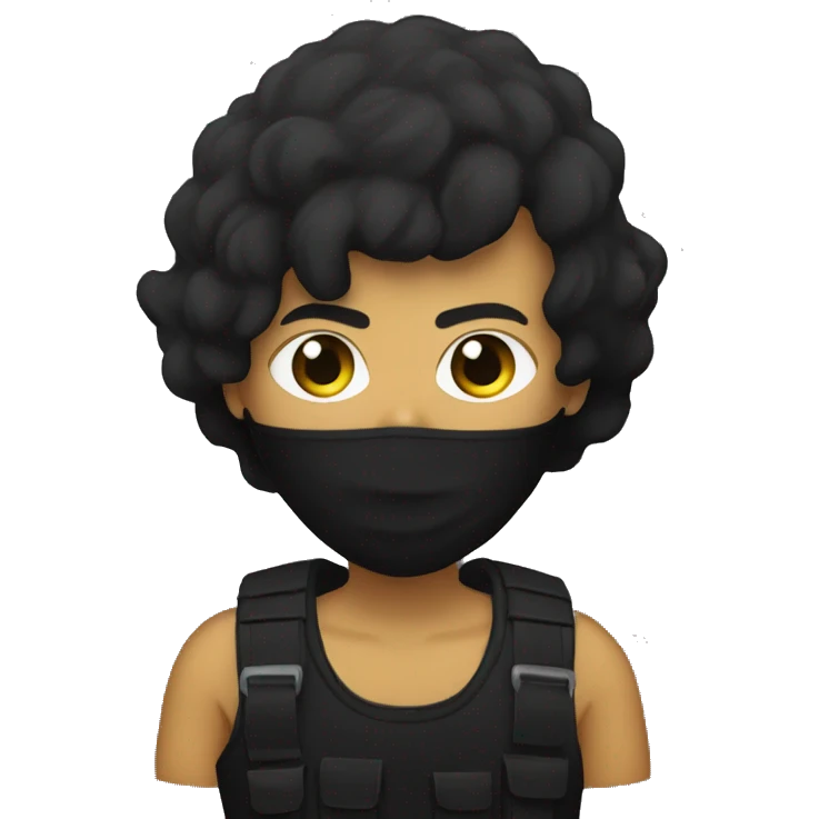 BLACK BLOC Anarchist emoji
