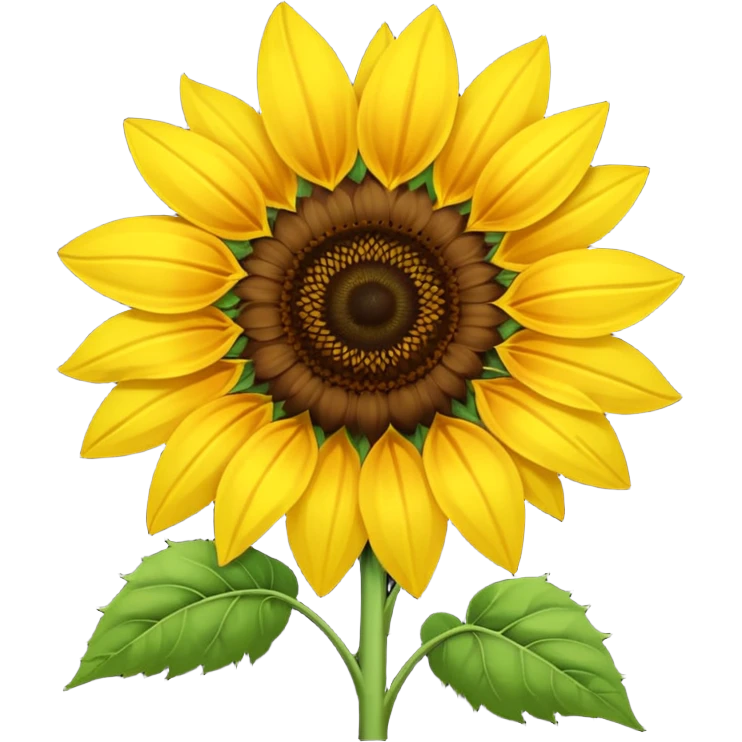 Sunflower yellow wuth dark brown center emoji