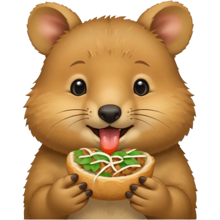 quokka eating Bánh Cuốn emoji