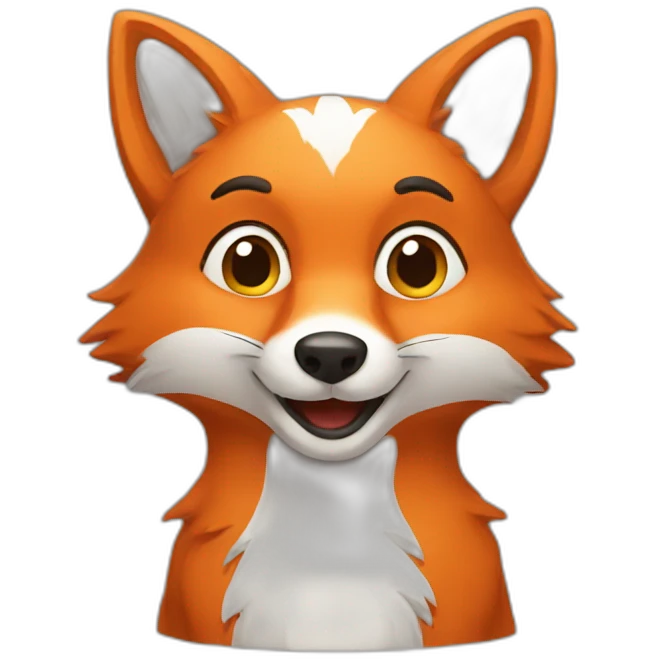 Friendly fox emoji