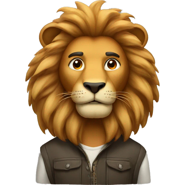 man as a lion emoji
