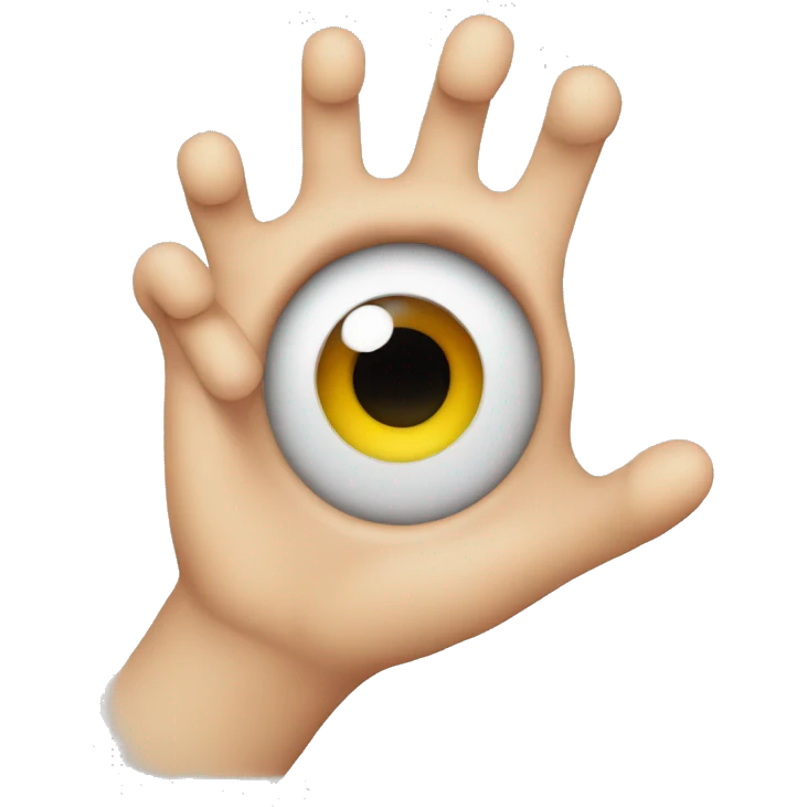 Hand with eye  emoji
