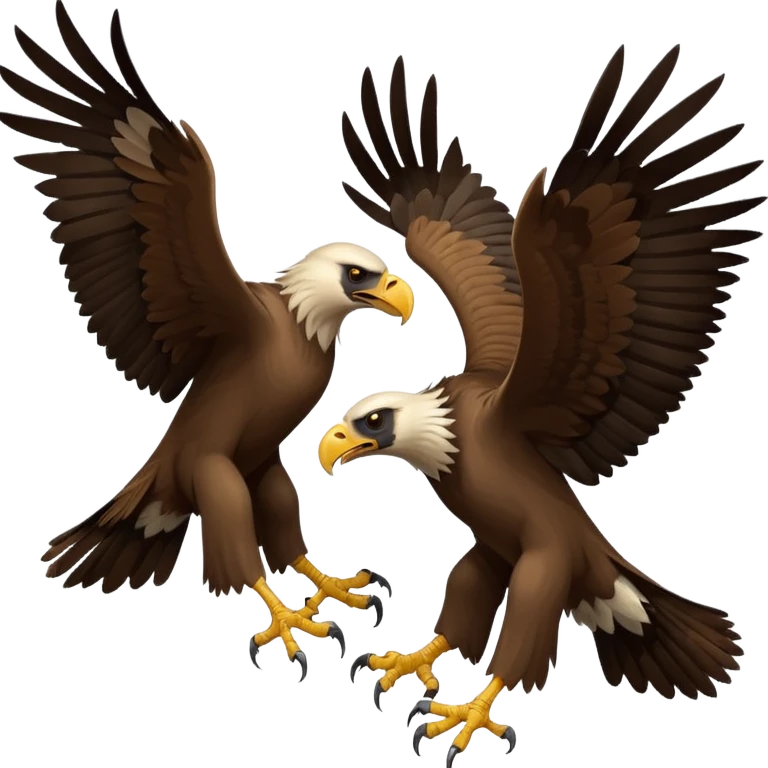 vulture fighting a hawk emoji