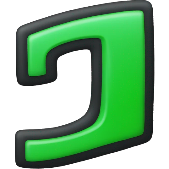 flat black rectangle with the word "back" on it in green  emoji