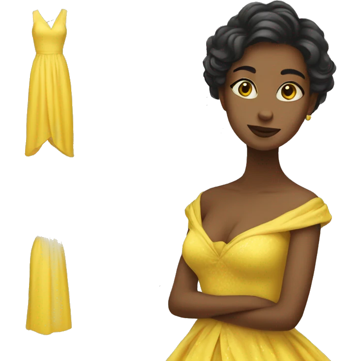 Yellow coloured gown  emoji