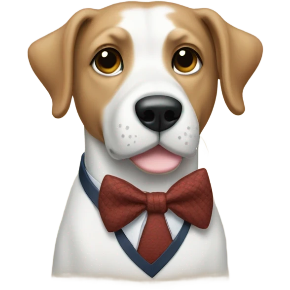 Preppy dog emoji