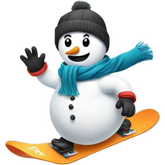 Snowman Snowboarding  emoji