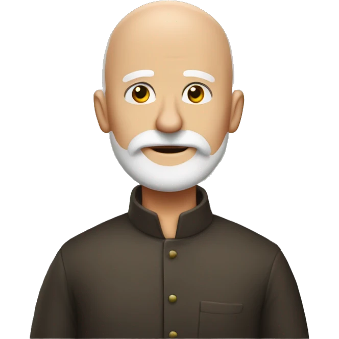 Bald man with a white beard dressed like a turkey  emoji