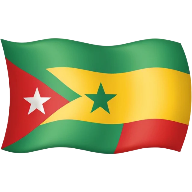senegal flag, ios style emoji