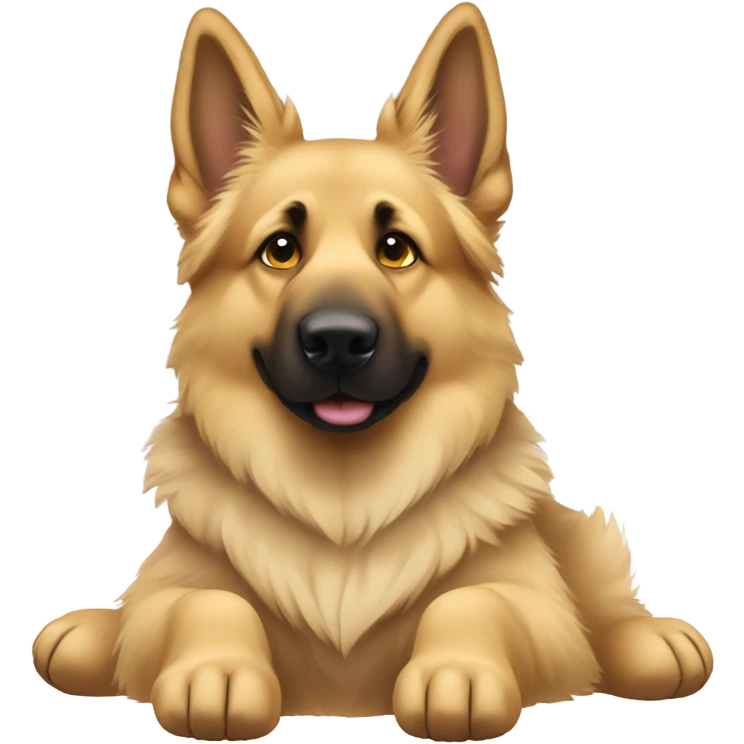 Blond German shepherd cute emoji