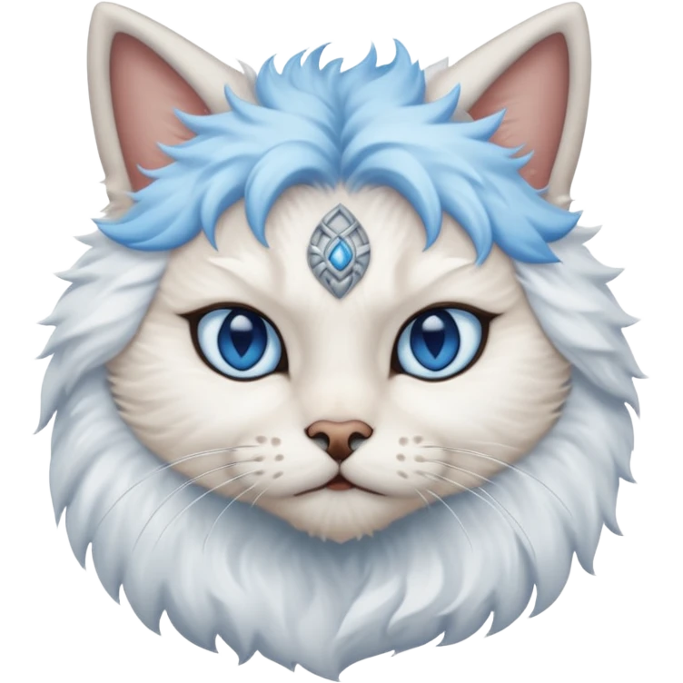 viking white cat emoji
