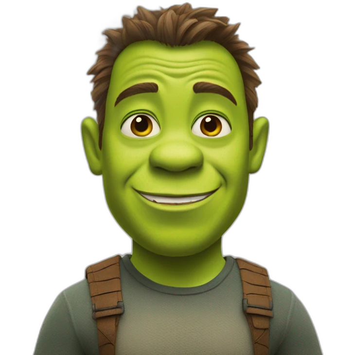 Shrek if he was spider man emoji