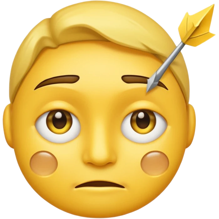 smile,two tears, arrow lke eyes and head tilted a little emoji yellow emoji