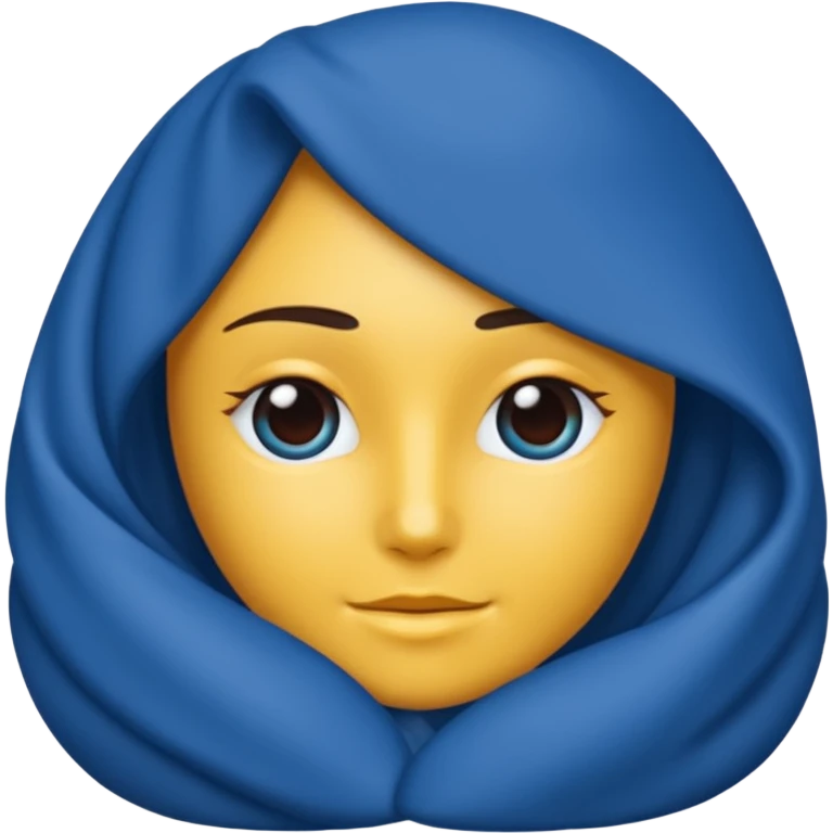 Forme de cœur bleu marine / canard sans visage façon iPhone   emoji