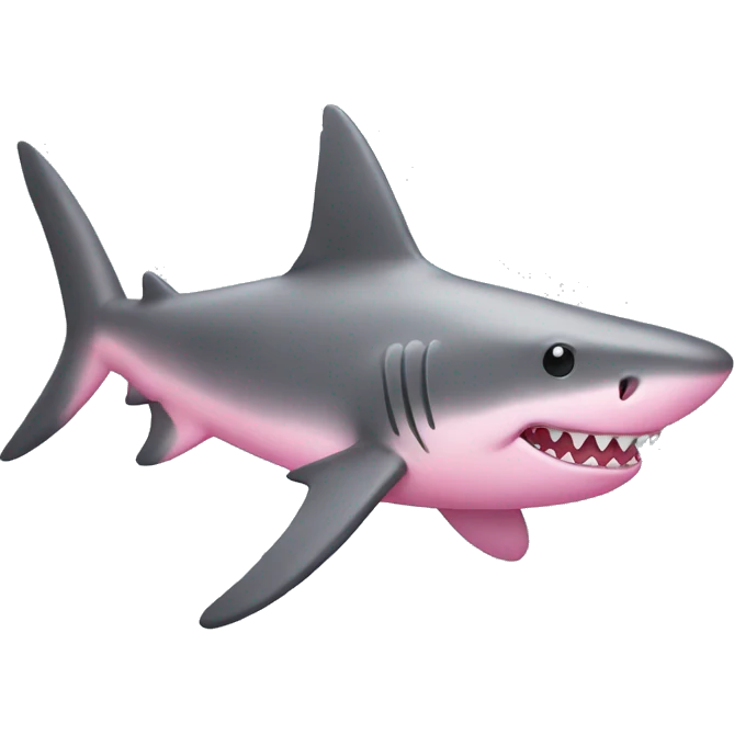Pink shark emoji