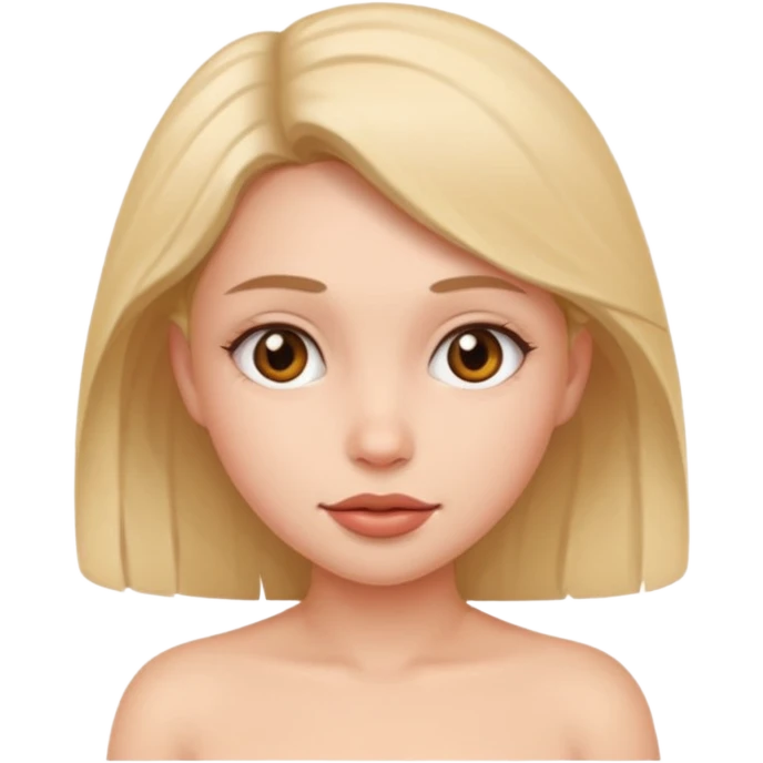 Girl with no clothes emoji
