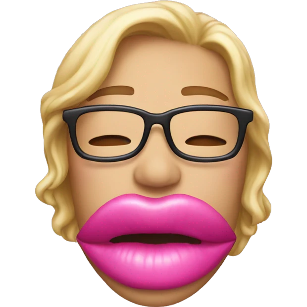 Pink kiss emoji