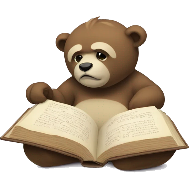 Oso leyendo emoji