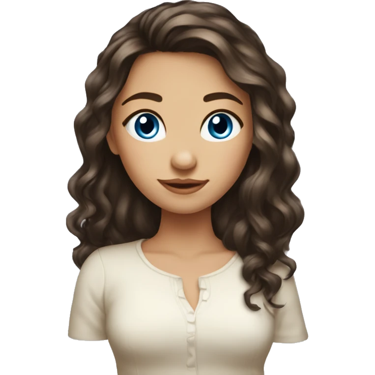 my-beautiful-brunette,-blue-eyed,-with-beautiful-hair, -looks left emoji